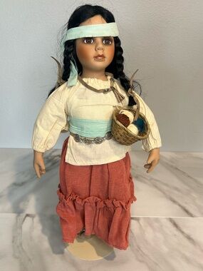 Haritage Collection Porcelain Native American Doll